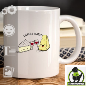 Mug fromage et apéro à personnaliser, cheeres ! Cheese mate, apéro et vin rouge.