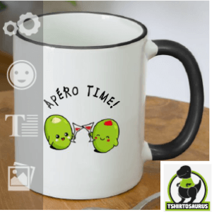 Mug apéro time, mug rigolo humour et apéro à personnaliser et imprimer en ligne.