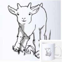 Mug chèvre personnalisé à modifier et imprimer en ligne.