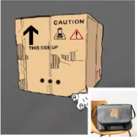Sac chat de Schrödinger personnalisé : customisez votre sac science et blague de Schrödinger en ligne, chat dans une boîte déchirée.