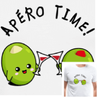 Tee-shirt Apéro Time : l'accessoire parfait pour l'apéro entre amis.