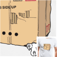 Tee-shirt Chat de Schrödinger personnalisé, chat dans une boîte.