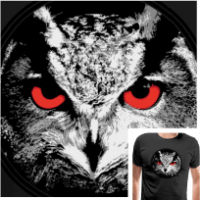 T-shirt hibou, t-shirt animal à personnaliser et imprimer à l'unité.