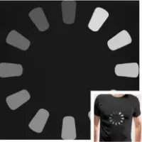 T-shirt loading personnalisable avec cercle Loading Bufferingà imprimer en ligne.