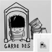 Tote bag humour personnalisé à imprimer avec Spreadshirt : garde des seaux, qui garde des seaux, comme son nom l'indique. A ne pas confondre avec le garde des sceaux.