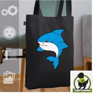 Personnalisez votre tote bag requin avec ce requin blanc rigolo et mignon 3 couleurs. Boutique Spreadshirt.