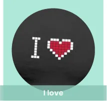 Votre cadeau I love + votre texte personnalisé en quelques étapes simples à imprimer en ligne avec Spreadshirt.
