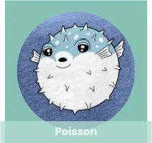 Créer son cadeau poisson personnalisé en ligne avec Spreadshirt et les motifs de la boutique Spreadshirt : poisson ballon, clown, requin etc.