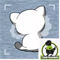 Chaton mignon de dos, avec les des oreilles pointues, à personnaliser et imprimer avec la plateforme Spreadshirt.