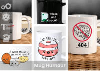 Mug humour, créer et imprimer un mug rigolo et original personnalisé avec un motif humoristique, une blague.