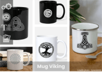 Mug viking stylé, marteau de Thor, Fenrir ou Odin, imprimer un mug nordique original avec Spreadshirt.