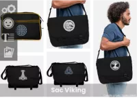 Sac viking personnalisé : motifs mythologiques, nœuds vikings, culture nordique, imprimez votre sac stylé avec un design viking original.