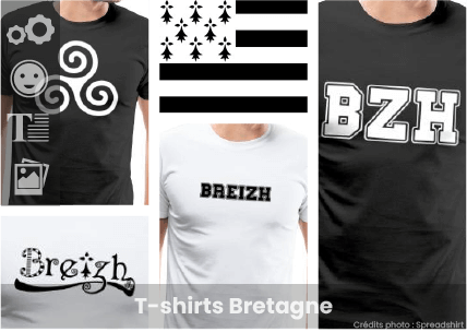 T-shirt Bretagne, Breizh et triskel, BZH. Personnaliser un t-shirt Bretagne original.