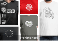 T-shirt nerd original et personnalisable à imprimer à l'unité. Créer un t-shirt nerd original.