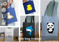 Tote bag animal : choisissez un desin d'animal mignon ou sauvage, et imprimez votre tote bag animalier en ligne.