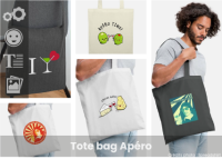 Tote bag apéro rigolo à personnaliser avec Spreadshirt. Fêtez l'apéro avec un tote original.