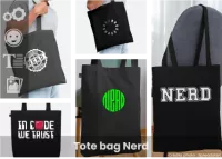 Votre tote bag nerd unique et personnalisé imprimé sur un tissu de qualité et avec soin, c'est le service garanti Spreadshirt et boutiques affiliées.