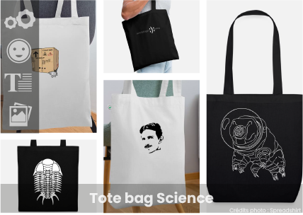 Tote bag science : imprimez votre tote chat de Schrödinger, Nikola Tesla ou biologie avec Spreadshirt.