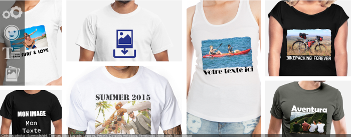 Imprimer un t-shirt souvenir avec votre photo de voyage, de vacances ou d'équipe.
