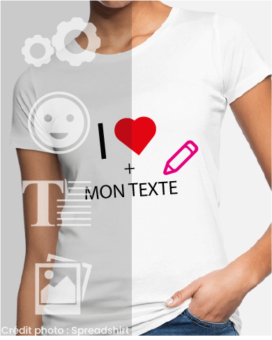 Comment personnaliser un t-shirt j'aime + mon texte, tuto et idées cadeaux.