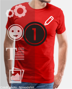 Personnaliser un t-shirt Numéro 1, designs à imprimer en ligne.
