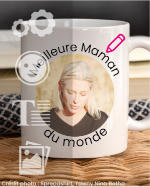 Comment personnaliser une tasse meilleure Maman avec photo, idée cadeau.