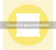 Coussin personnalisé à créer soi-même en ligne. Créez un coussin rigolo ou élégant.