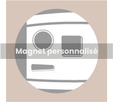 Magnet personnalisé à imprimer en ligne. Personnaliser un magnet unique avec un design original.