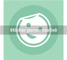 Sticker personnalisé en ligne, choisissez votre motif et commandez des stickers originaux.
